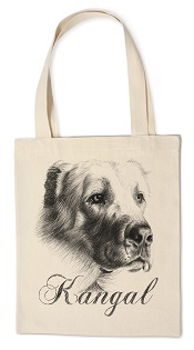 Giller Kanvaş Kumaş Çanta Köpek Kangal