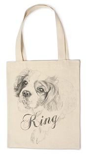 Giller Kanvaş Kumaş Çanta Köpek King