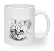 Giller Baskılı Seramik Kupa Kedi Gizmo 1