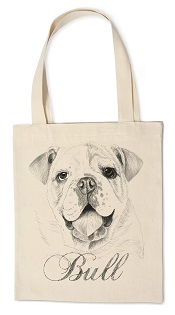 Giller Kanvaş Kumaş Çanta Köpek Bull